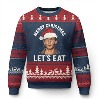 True Crime Ugly Xmas Ugly Christmas Sweater Funny Jeffrey Dahmer Merry Xmas Lets Eat - Wonder Print Shop