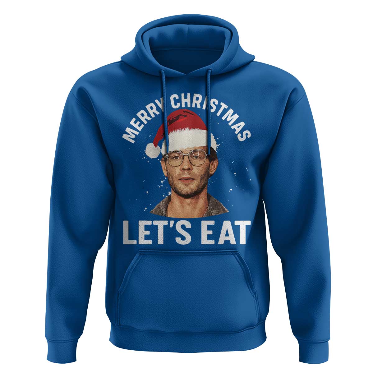 True Crime Ugly Christmas Hoodie Funny Jeffrey Dahmer Merry Xmas Lets Eat - Wonder Print Shop