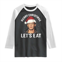 True Crime Ugly Christmas Raglan Shirt Funny Jeffrey Dahmer Merry Xmas Lets Eat - Wonder Print Shop