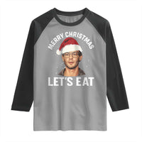 True Crime Ugly Christmas Raglan Shirt Funny Jeffrey Dahmer Merry Xmas Lets Eat - Wonder Print Shop