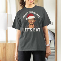 True Crime Ugly Christmas T Shirt For Women Funny Jeffrey Dahmer Merry Xmas Lets Eat - Wonder Print Shop