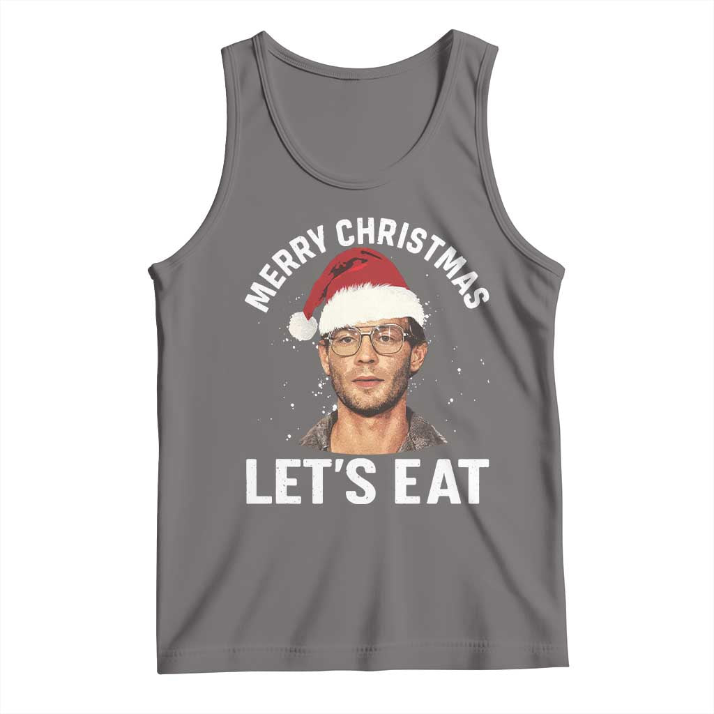 True Crime Ugly Christmas Tank Top Funny Jeffrey Dahmer Merry Xmas Lets Eat - Wonder Print Shop