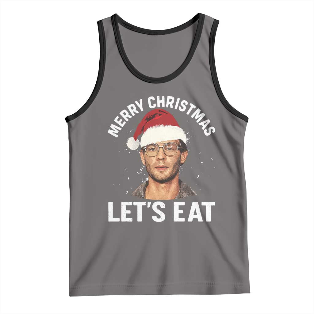True Crime Ugly Christmas Tank Top Funny Jeffrey Dahmer Merry Xmas Lets Eat - Wonder Print Shop