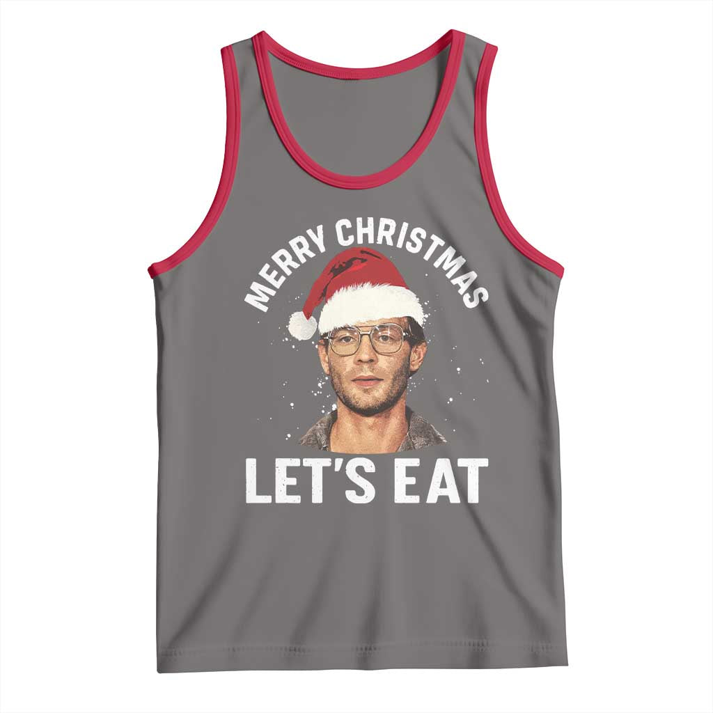 True Crime Ugly Christmas Tank Top Funny Jeffrey Dahmer Merry Xmas Lets Eat - Wonder Print Shop