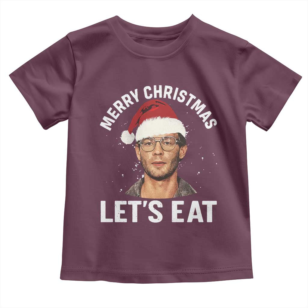 True Crime Ugly Christmas Toddler T Shirt Funny Jeffrey Dahmer Merry Xmas Lets Eat - Wonder Print Shop