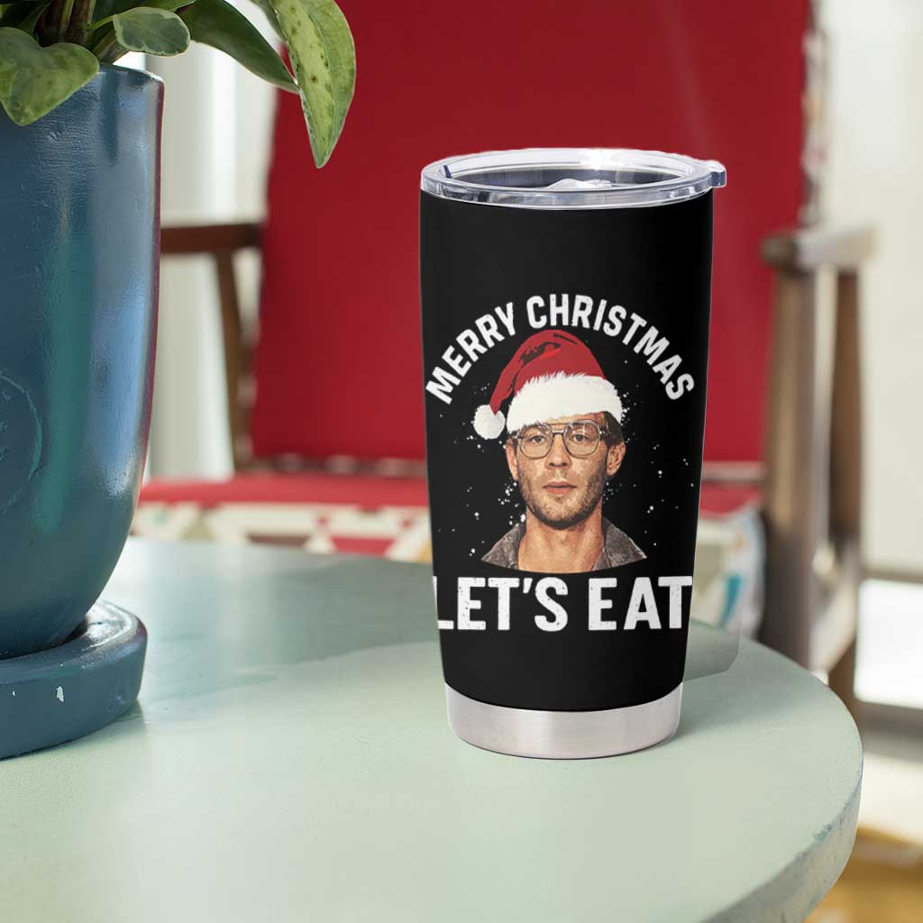 True Crime Ugly Christmas Tumbler Cup Funny Jeffrey Dahmer Merry Xmas Lets Eat - Wonder Print Shop