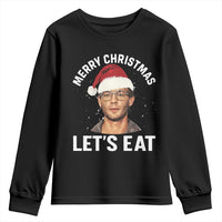 True Crime Ugly Christmas Youth Sweatshirt Funny Jeffrey Dahmer Merry Xmas Lets Eat - Wonder Print Shop