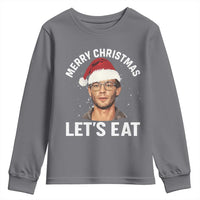 True Crime Ugly Christmas Youth Sweatshirt Funny Jeffrey Dahmer Merry Xmas Lets Eat - Wonder Print Shop