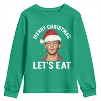 True Crime Ugly Christmas Youth Sweatshirt Funny Jeffrey Dahmer Merry Xmas Lets Eat - Wonder Print Shop
