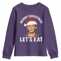 True Crime Ugly Christmas Youth Sweatshirt Funny Jeffrey Dahmer Merry Xmas Lets Eat - Wonder Print Shop