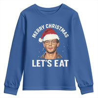 True Crime Ugly Christmas Youth Sweatshirt Funny Jeffrey Dahmer Merry Xmas Lets Eat - Wonder Print Shop