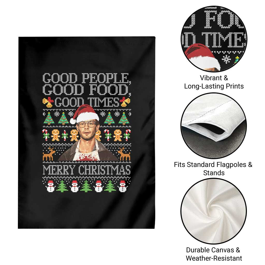 True Crime Ugly Christmas Garden Flag Funny Jeffrey Dahmer Good Food Sick Humor - Wonder Print Shop