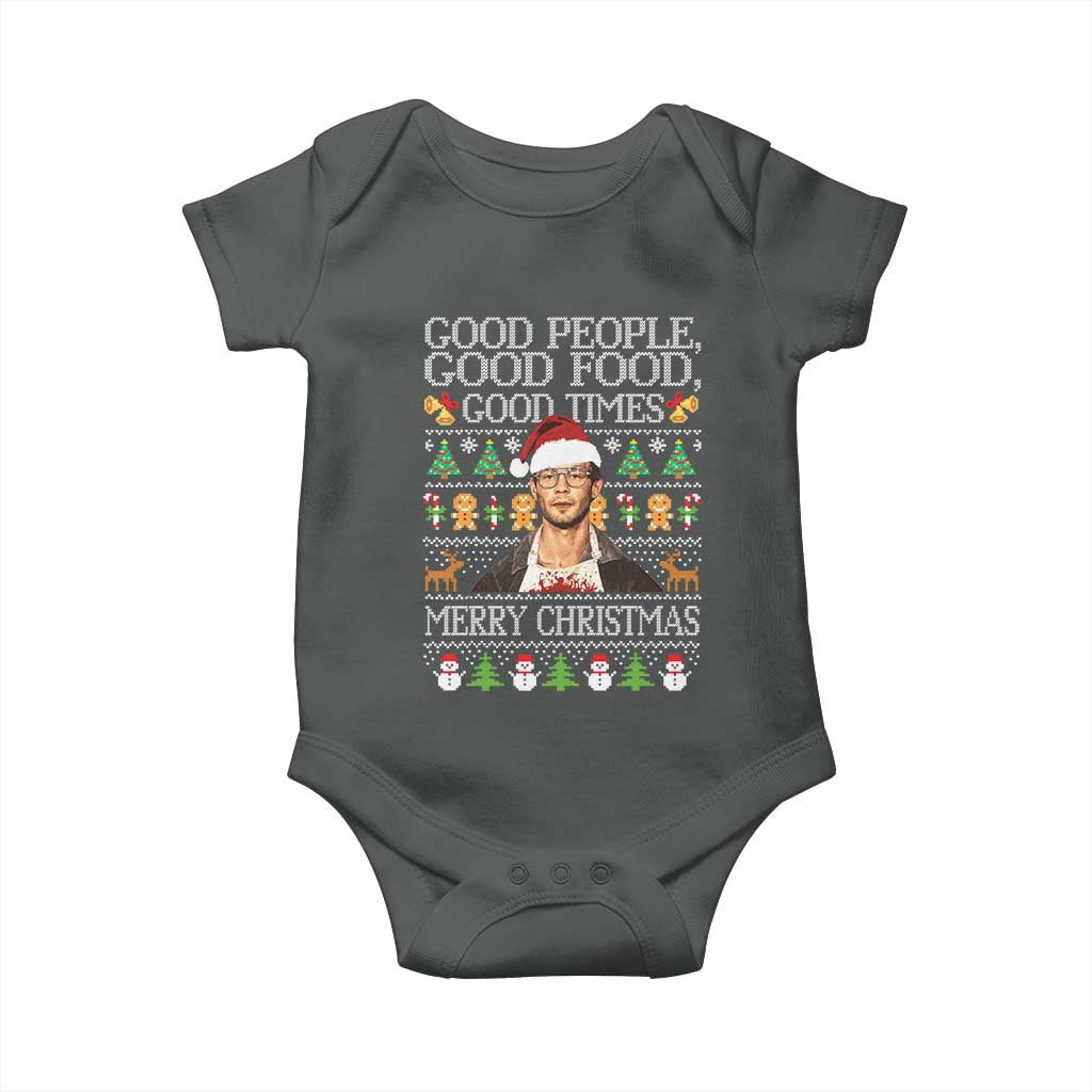True Crime Ugly Christmas Baby Onesie Funny Jeffrey Dahmer Good Food Sick Humor - Wonder Print Shop