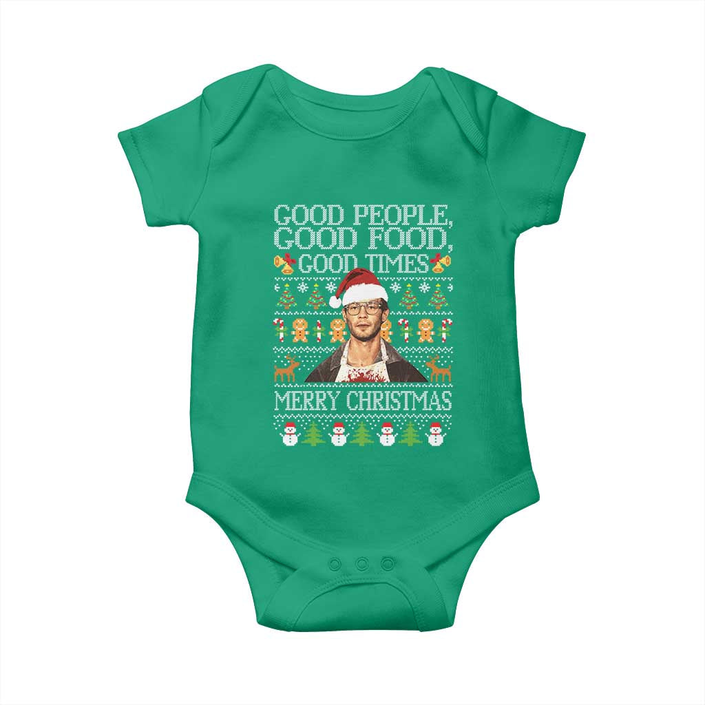 True Crime Ugly Christmas Baby Onesie Funny Jeffrey Dahmer Good Food Sick Humor - Wonder Print Shop