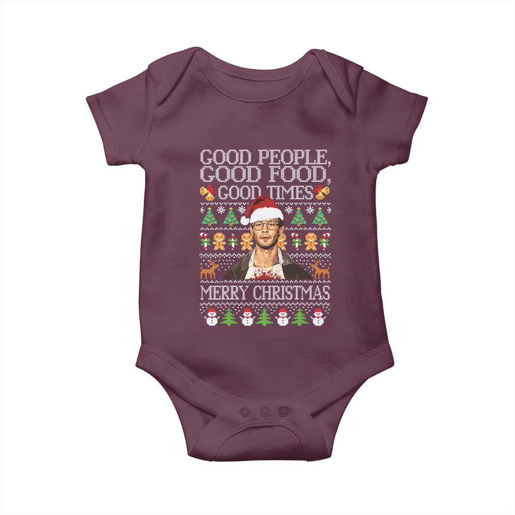 True Crime Ugly Christmas Baby Onesie Funny Jeffrey Dahmer Good Food Sick Humor - Wonder Print Shop