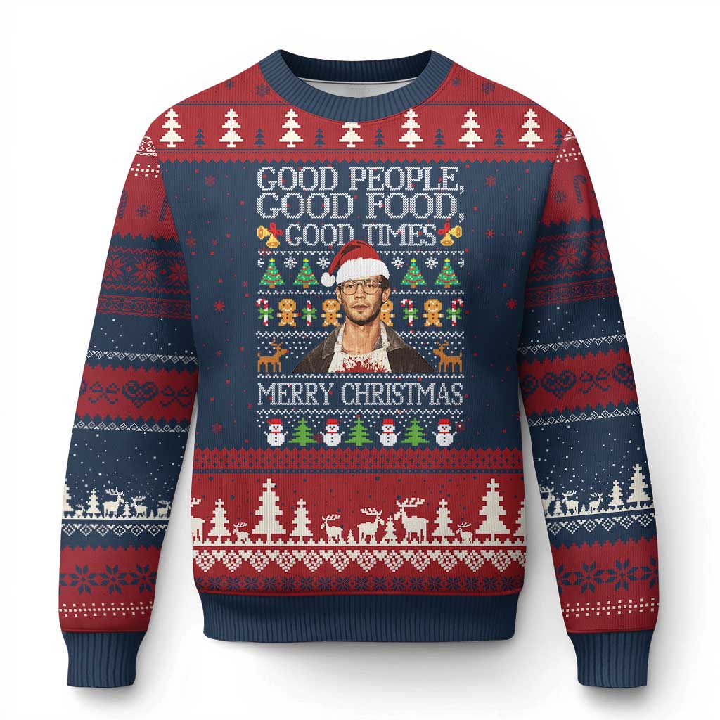 True Crime Ugly Xmas Ugly Christmas Sweater Funny Jeffrey Dahmer Good Food Sick Humor - Wonder Print Shop