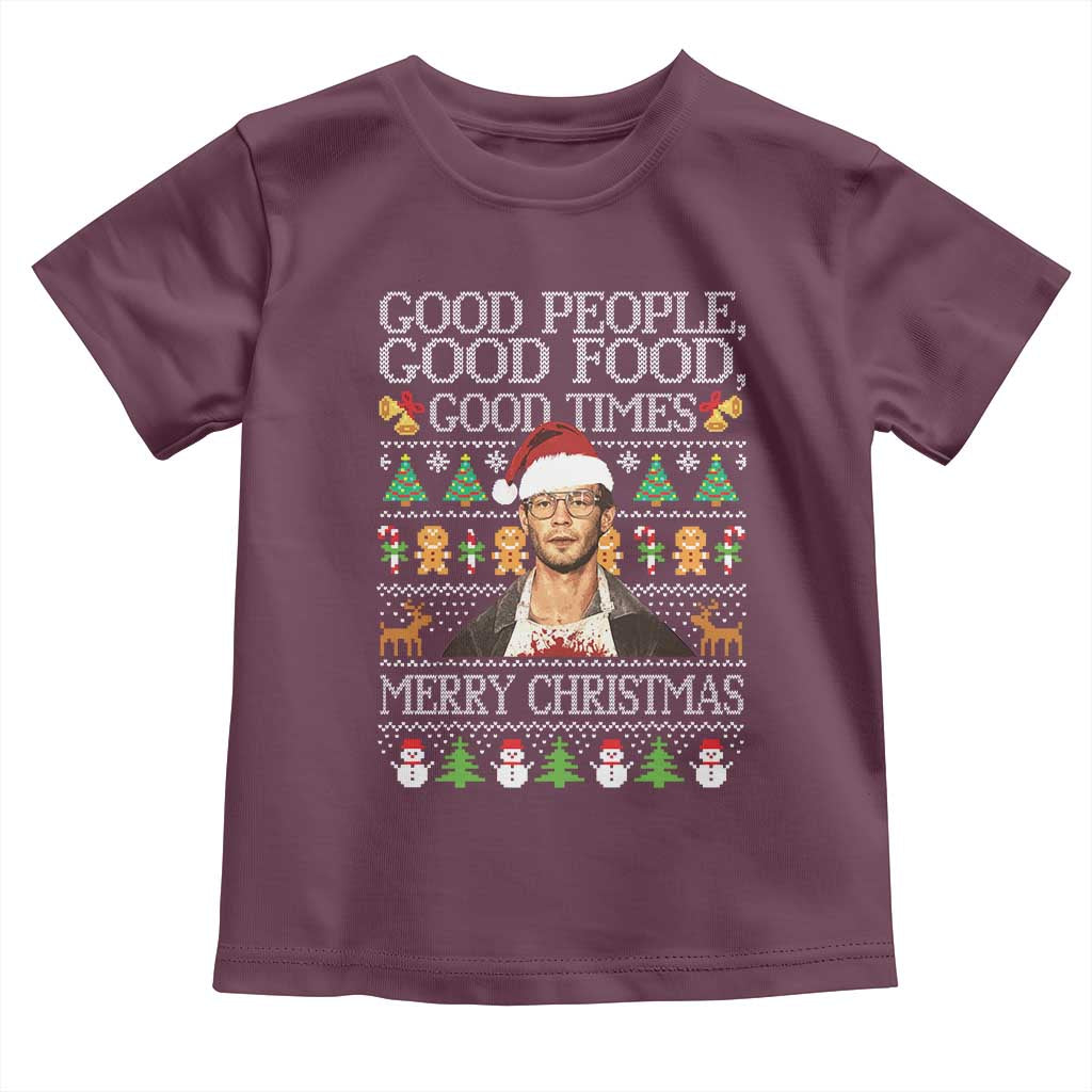 True Crime Ugly Christmas Toddler T Shirt Funny Jeffrey Dahmer Good Food Sick Humor - Wonder Print Shop