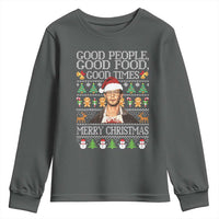True Crime Ugly Christmas Youth Sweatshirt Funny Jeffrey Dahmer Good Food Sick Humor - Wonder Print Shop