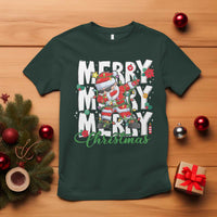 Merry Christmas Santa T Shirt Dabbing Santa Xmas Lights - Wonder Print Shop