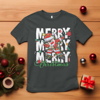 Merry Christmas Santa T Shirt Dabbing Santa Xmas Lights - Wonder Print Shop