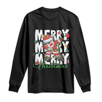 Merry Christmas Santa Long Sleeve Shirt Dabbing Santa Xmas Lights