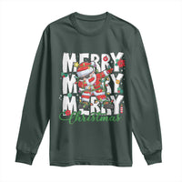 Merry Christmas Santa Long Sleeve Shirt Dabbing Santa Xmas Lights