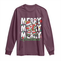 Merry Christmas Santa Long Sleeve Shirt Dabbing Santa Xmas Lights