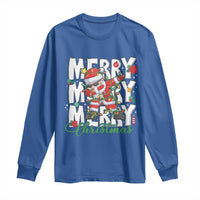 Merry Christmas Santa Long Sleeve Shirt Dabbing Santa Xmas Lights