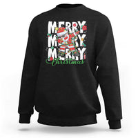 Merry Christmas Santa Sweatshirt Dabbing Santa Xmas Lights - Wonder Print Shop