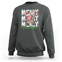 Merry Christmas Santa Sweatshirt Dabbing Santa Xmas Lights - Wonder Print Shop