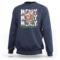 Merry Christmas Santa Sweatshirt Dabbing Santa Xmas Lights - Wonder Print Shop
