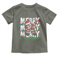 Merry Christmas Santa Toddler T Shirt Dabbing Santa Xmas Lights