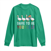 Rainbow Goose Dare to Be Yourself LGBTQ Pride Long Sleeve Shirt - Wonder Print Shop