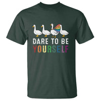 Rainbow Goose Dare to Be Yourself LGBTQ Pride T Shirt - Wonder Print Shop