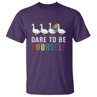 Rainbow Goose Dare to Be Yourself LGBTQ Pride T Shirt - Wonder Print Shop