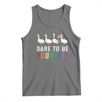 Rainbow Goose Dare to Be Yourself LGBTQ Pride Tank Top - Wonder Print Shop