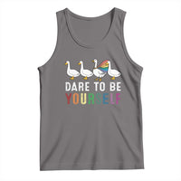 Rainbow Goose Dare to Be Yourself LGBTQ Pride Tank Top - Wonder Print Shop