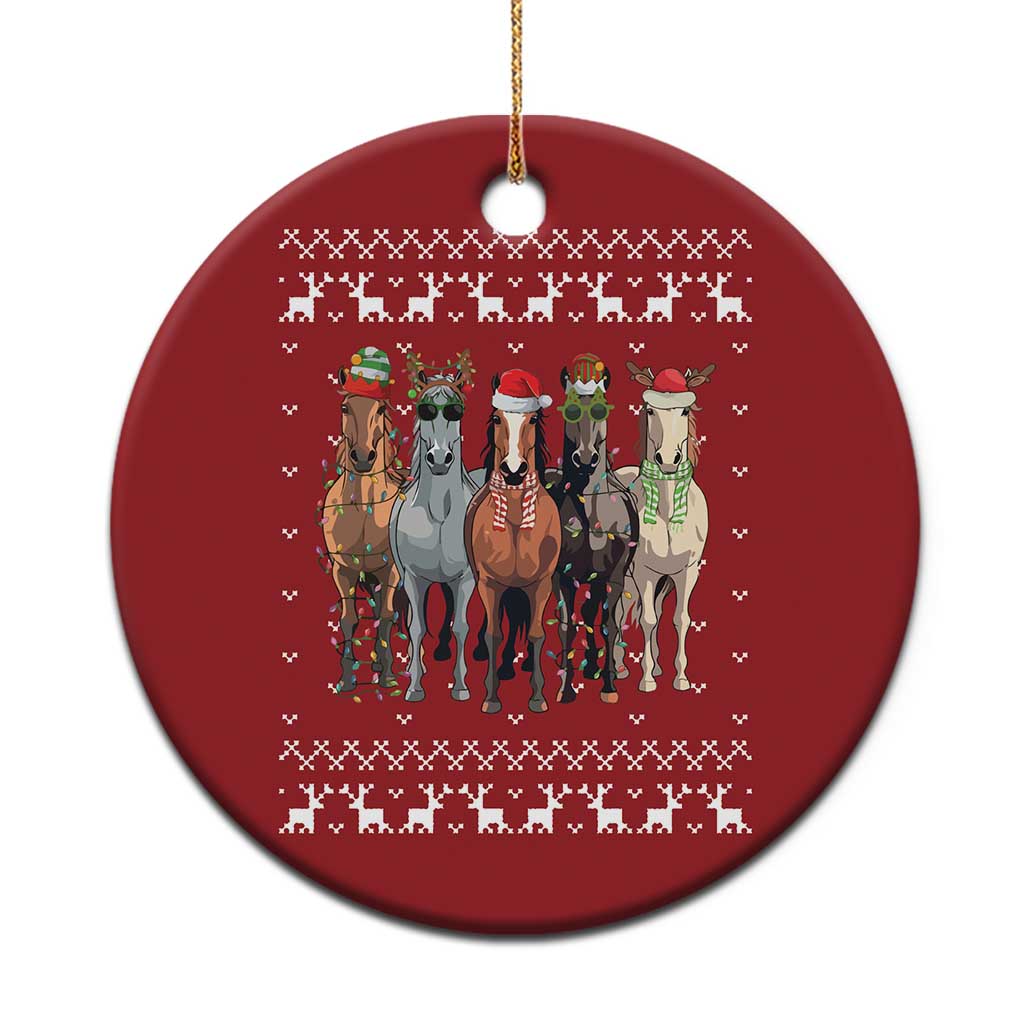 Horse Xmas Christmas Ornament Western Cowboy Cowgirl Howdy Country Ugly Xmas - Wonder Print Shop