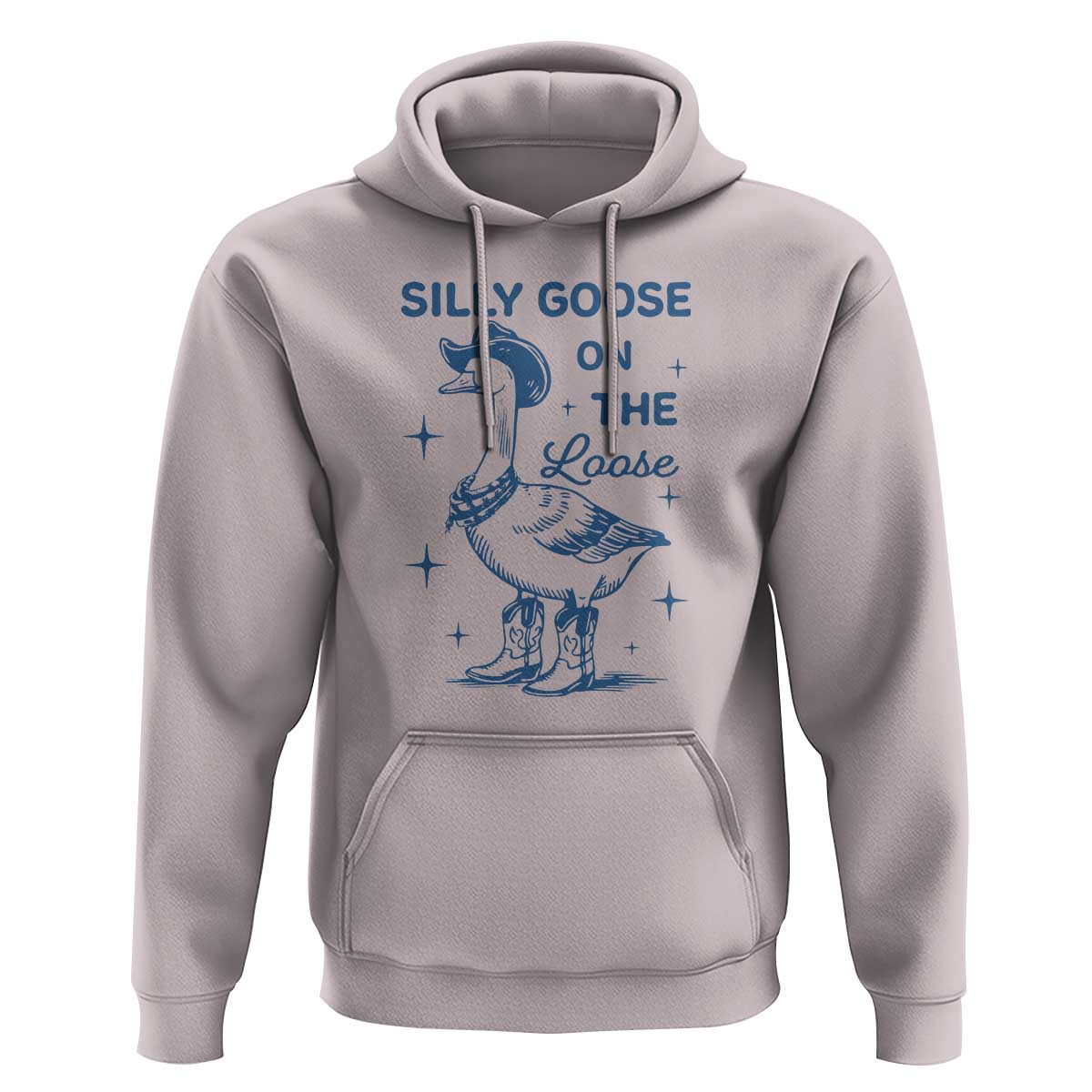 Retro Silly Goose On The Loose Hoodie 90s Aesthetic Funny Cowgirl Western
