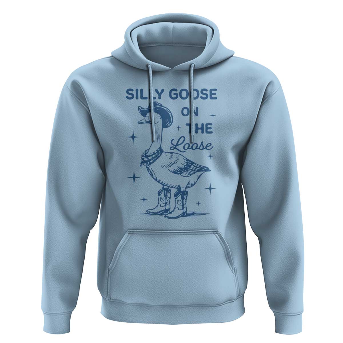 Retro Silly Goose On The Loose Hoodie 90s Aesthetic Funny Cowgirl Western