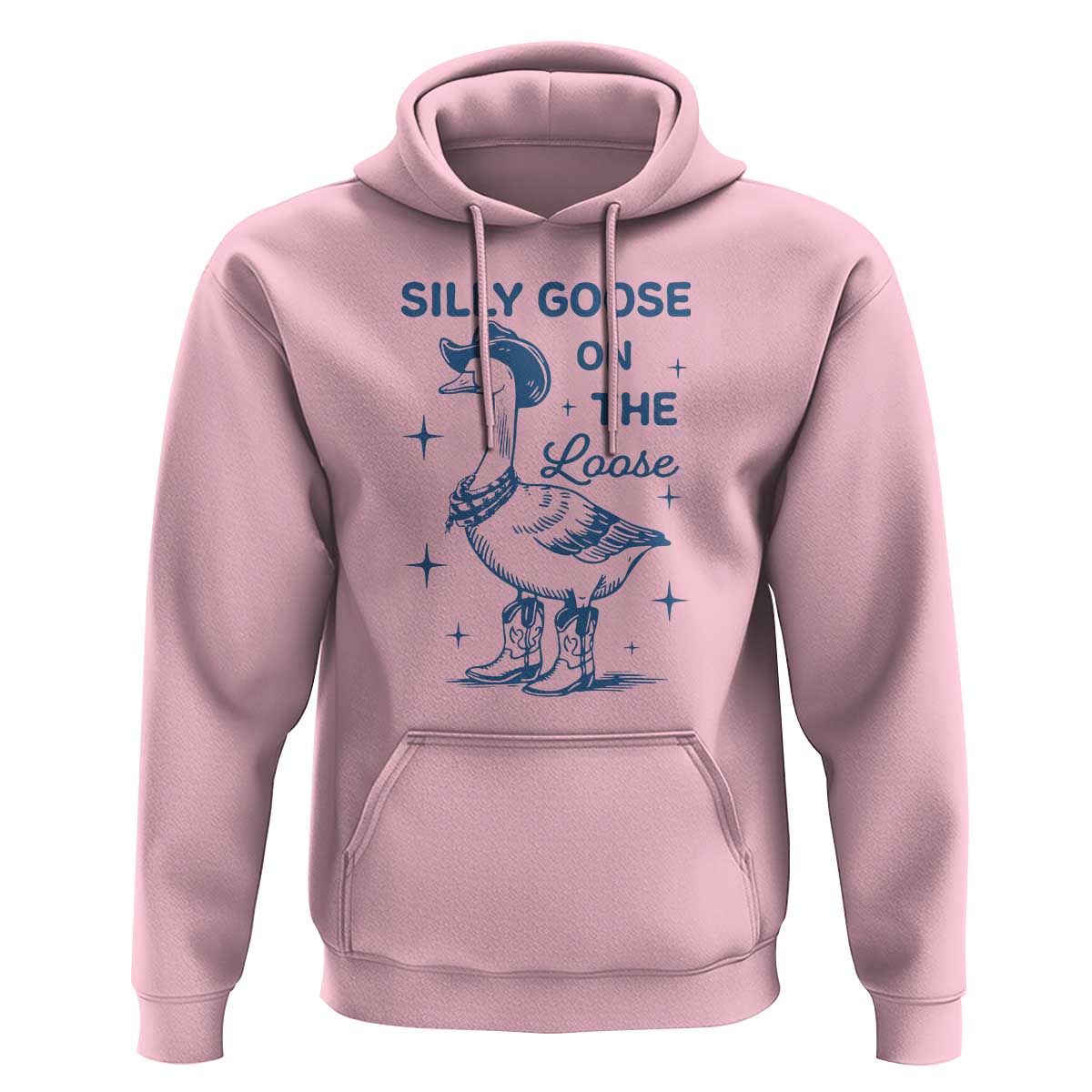 Retro Silly Goose On The Loose Hoodie 90s Aesthetic Funny Cowgirl Western