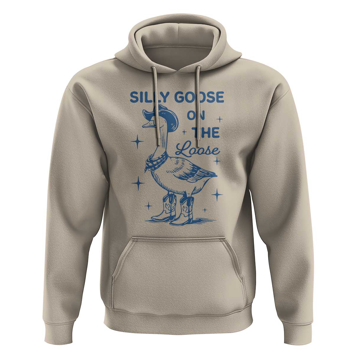 Retro Silly Goose On The Loose Hoodie 90s Aesthetic Funny Cowgirl Western