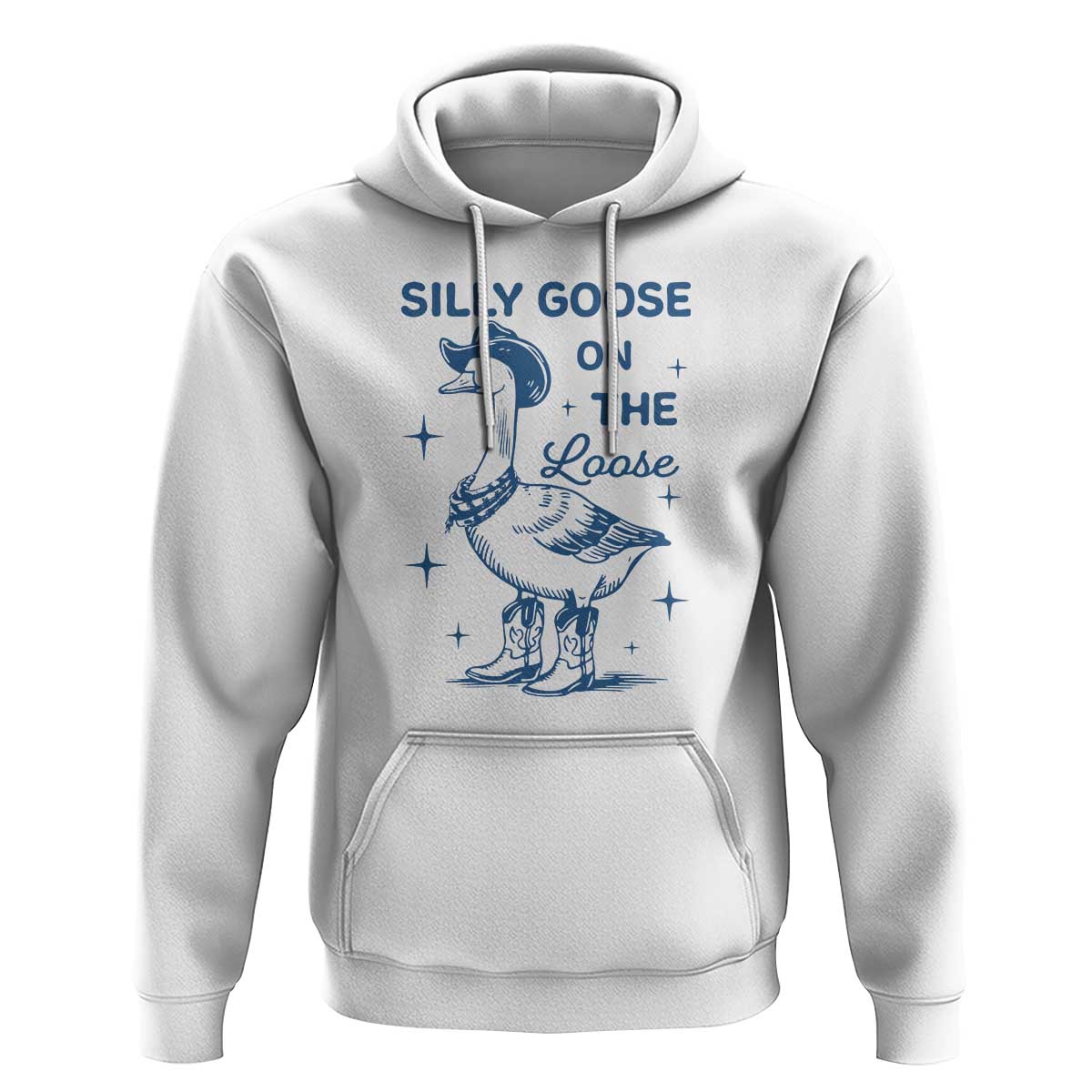 Retro Silly Goose On The Loose Hoodie 90s Aesthetic Funny Cowgirl Western