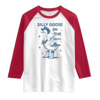 Retro Silly Goose On The Loose Raglan Shirt 90s Aesthetic Funny Cowgirl Western