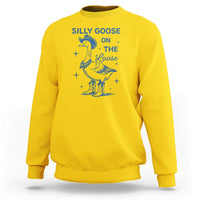 Retro Silly Goose On The Loose Sweatshirt 90s Aesthetic Funny Cowgirl Western - Wonder Print Shop