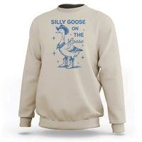Retro Silly Goose On The Loose Sweatshirt 90s Aesthetic Funny Cowgirl Western - Wonder Print Shop