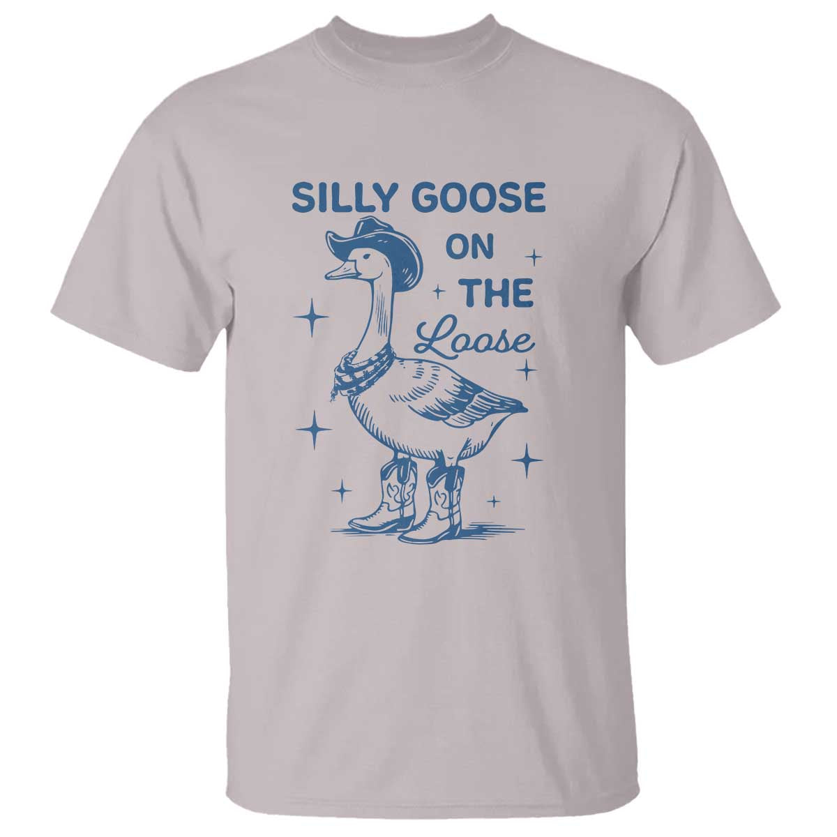 Retro Silly Goose On The Loose T Shirt 90s Aesthetic Funny Cowgirl Western - Wonder Print Shop