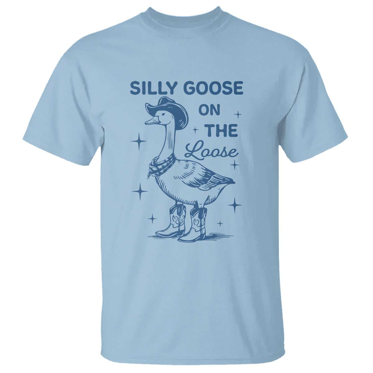 Retro Silly Goose On The Loose T Shirt 90s Aesthetic Funny Cowgirl Western - Wonder Print Shop