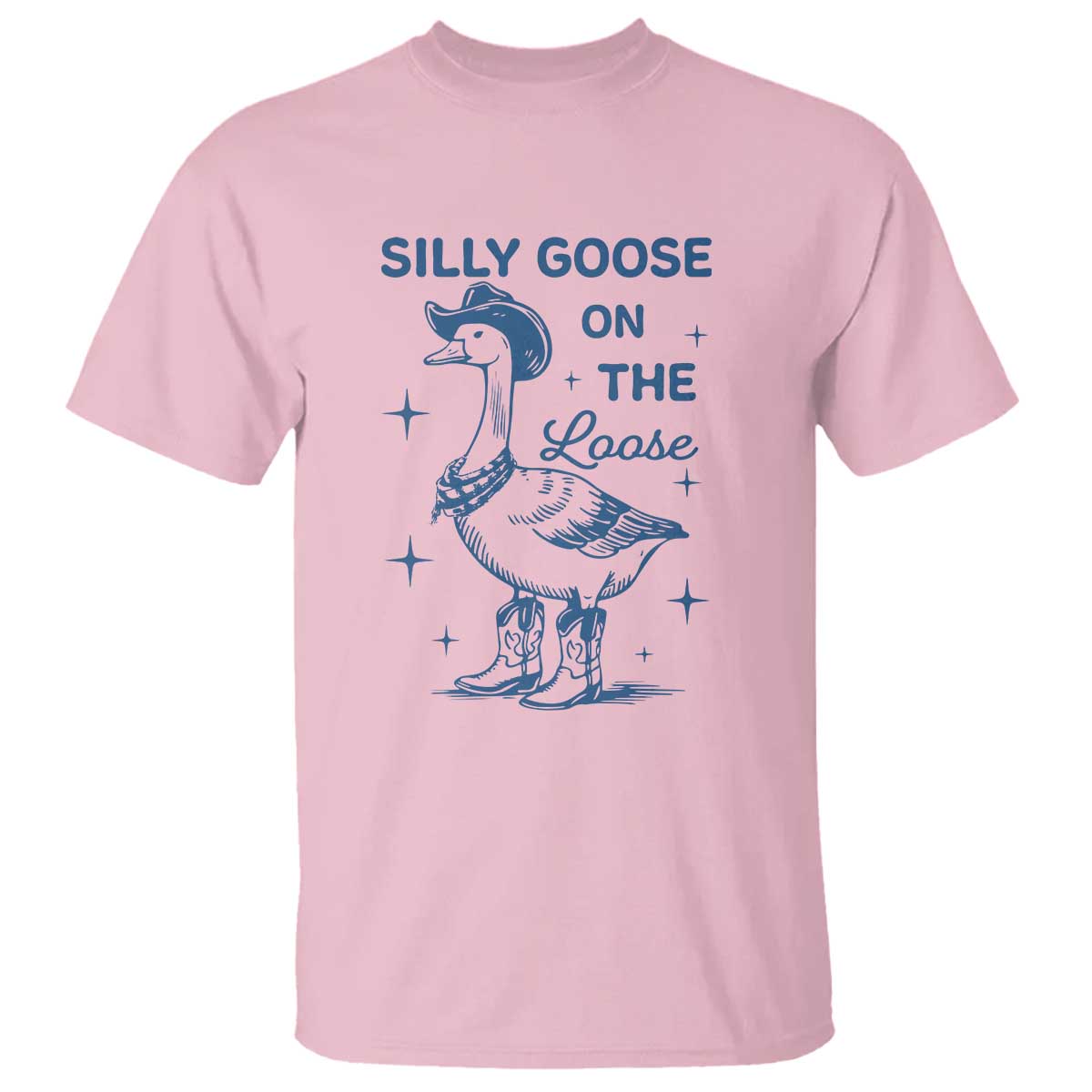 Retro Silly Goose On The Loose T Shirt 90s Aesthetic Funny Cowgirl Western - Wonder Print Shop