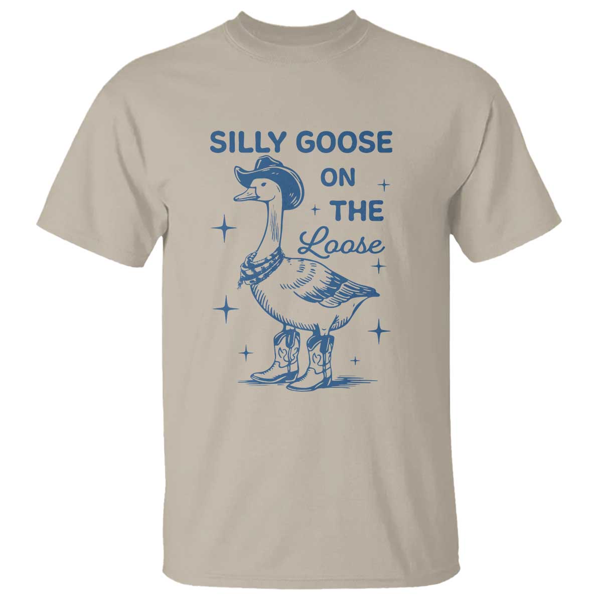 Retro Silly Goose On The Loose T Shirt 90s Aesthetic Funny Cowgirl Western - Wonder Print Shop